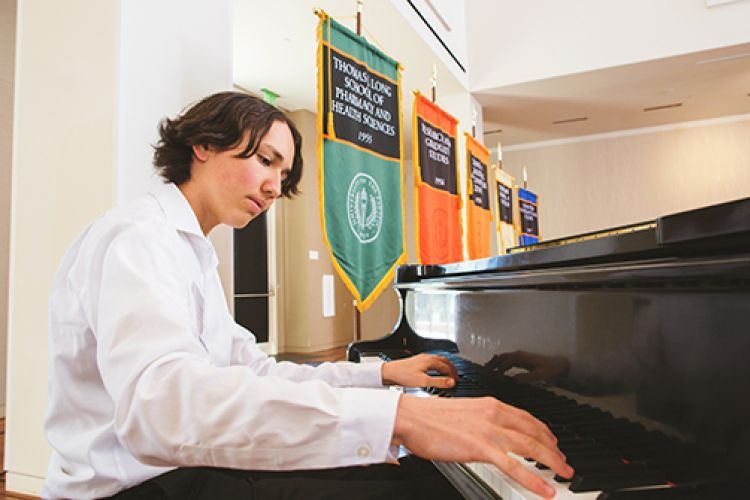 Music performance major Diego Bustamante.