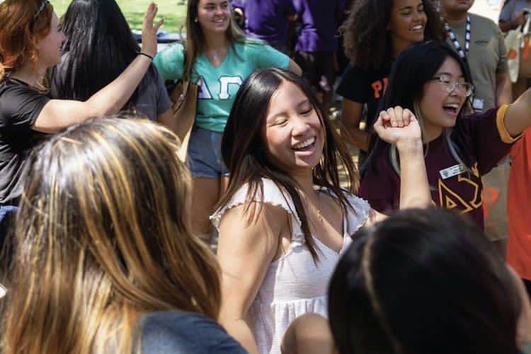 students dancing 