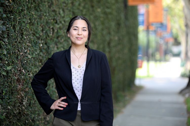 A portrait of a female student