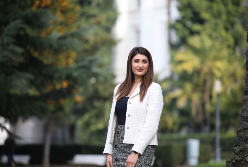 McGeorge student Knarik Melkonyan standing outside the California Capitol Building