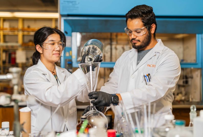 Students in a research lab