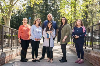 From left to right: Lisa Aduna-Haas, Ronda Marr, Isaura Marca, Danny Castillon, Norine Holguin and Fidelma O’Neill.