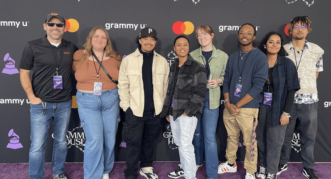 University of the Pacific's music industry studies senior at the Grammy House in Los Angeles