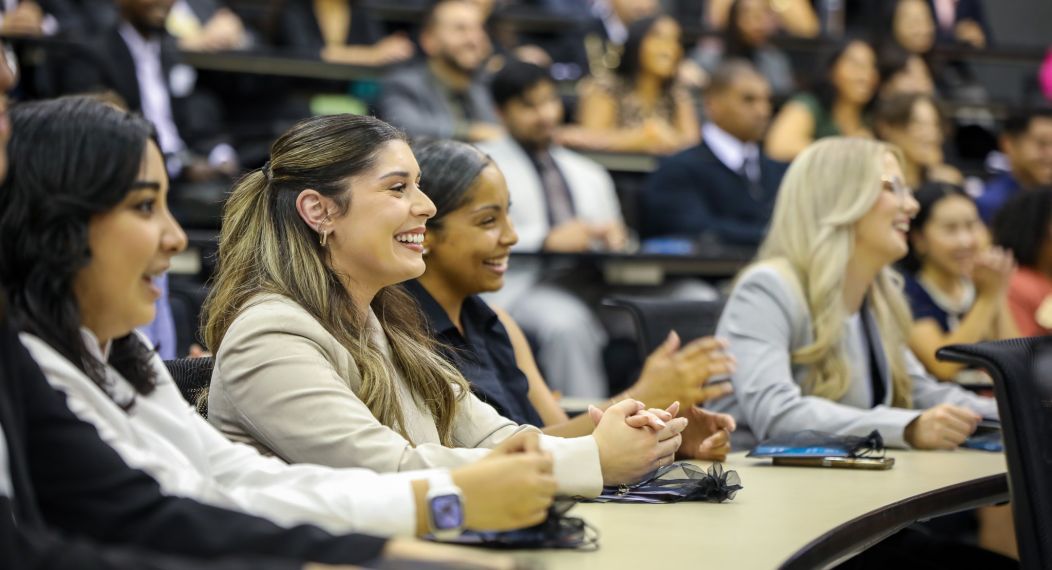 students sitting in a lecture hall