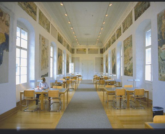 A classroom in Salzburg, where classes like McGeorge's Art & Science of Negotiation course is taught.