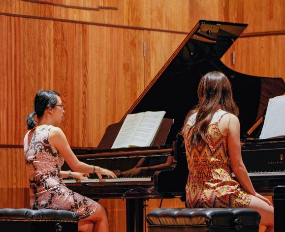 Professor Leong with piano student