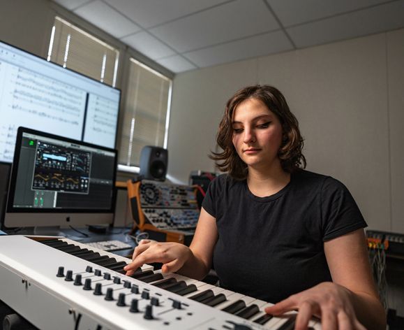 Music composition major Mary Denney